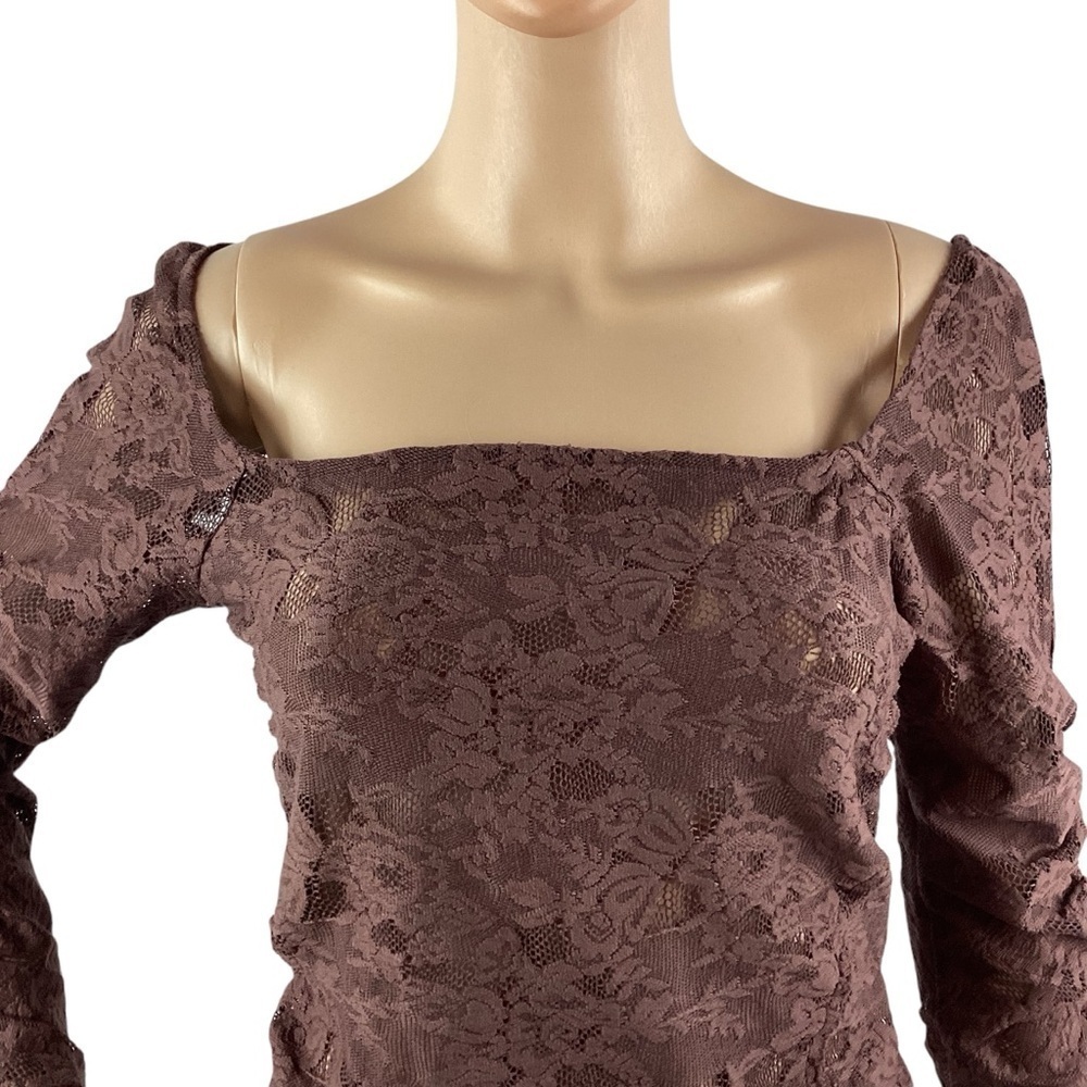 Intimately Free People In Rotation Lace Layering Top Size S Brown - Picture 2 of 7